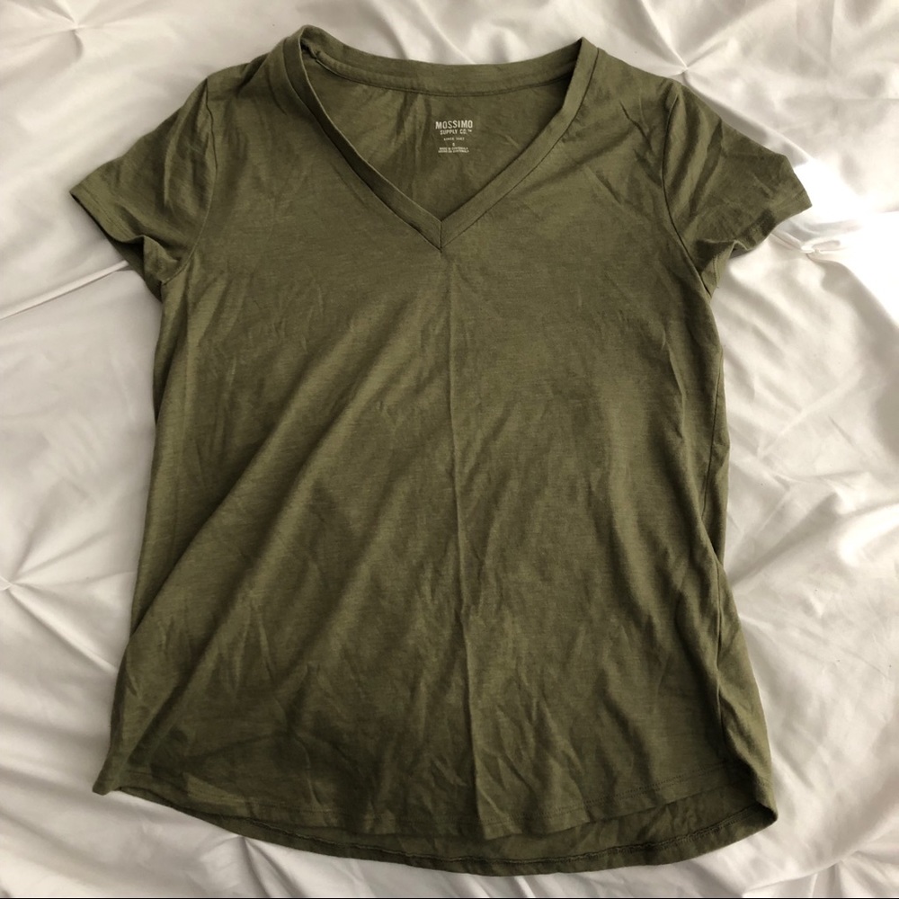 Mossimo Army Green V-Neck